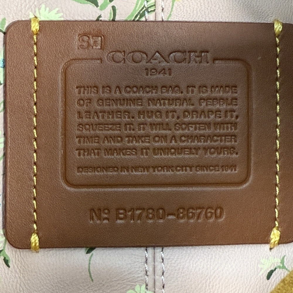 Coach Cream Leather Hobo with Brown Trim - Picture 9 of 16